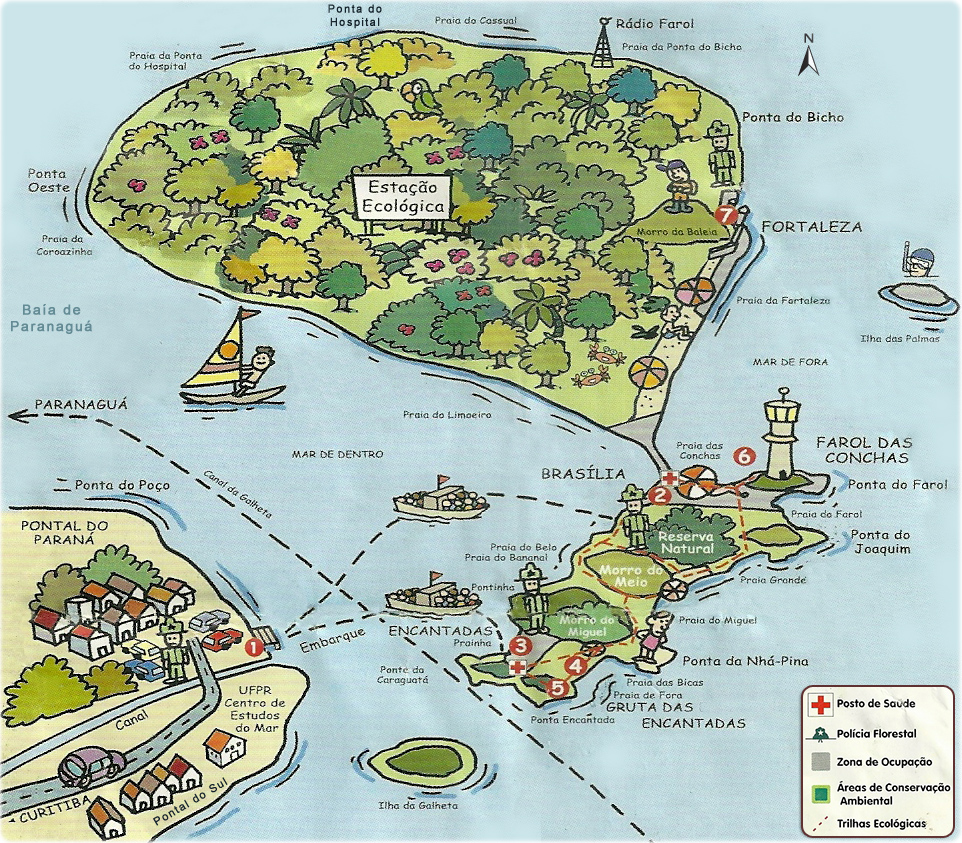 Mapa Ilha do Mel