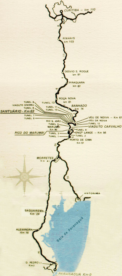 Mapa Curitiba Paranagua