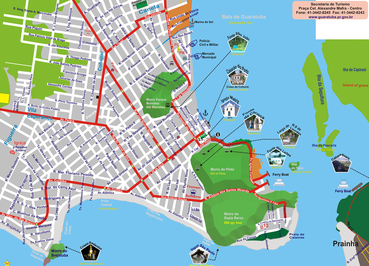 Mapa Turístico Guaratuba